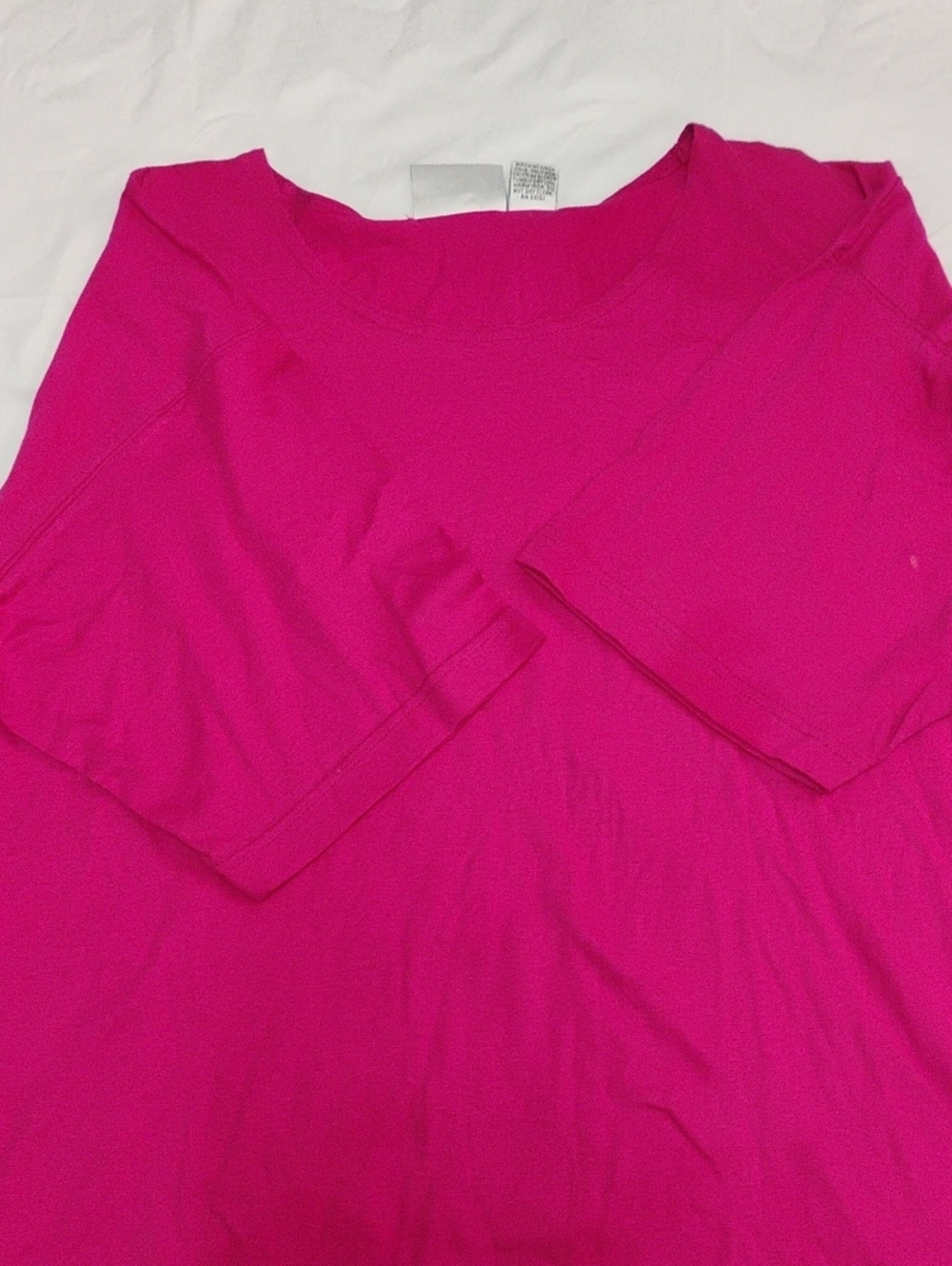 Venezia Fuchsia Short Sleeve Crewneck Top